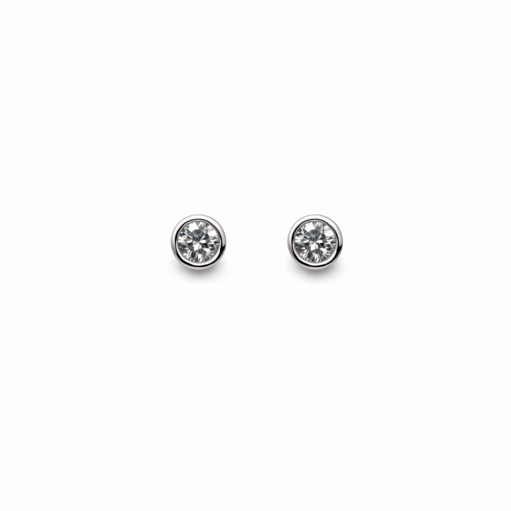 5 Ct 2 Moissanite Diamond Bezel Set Earrings 5 Ct 2 Moissanite Diamond Bezel Set Earrings